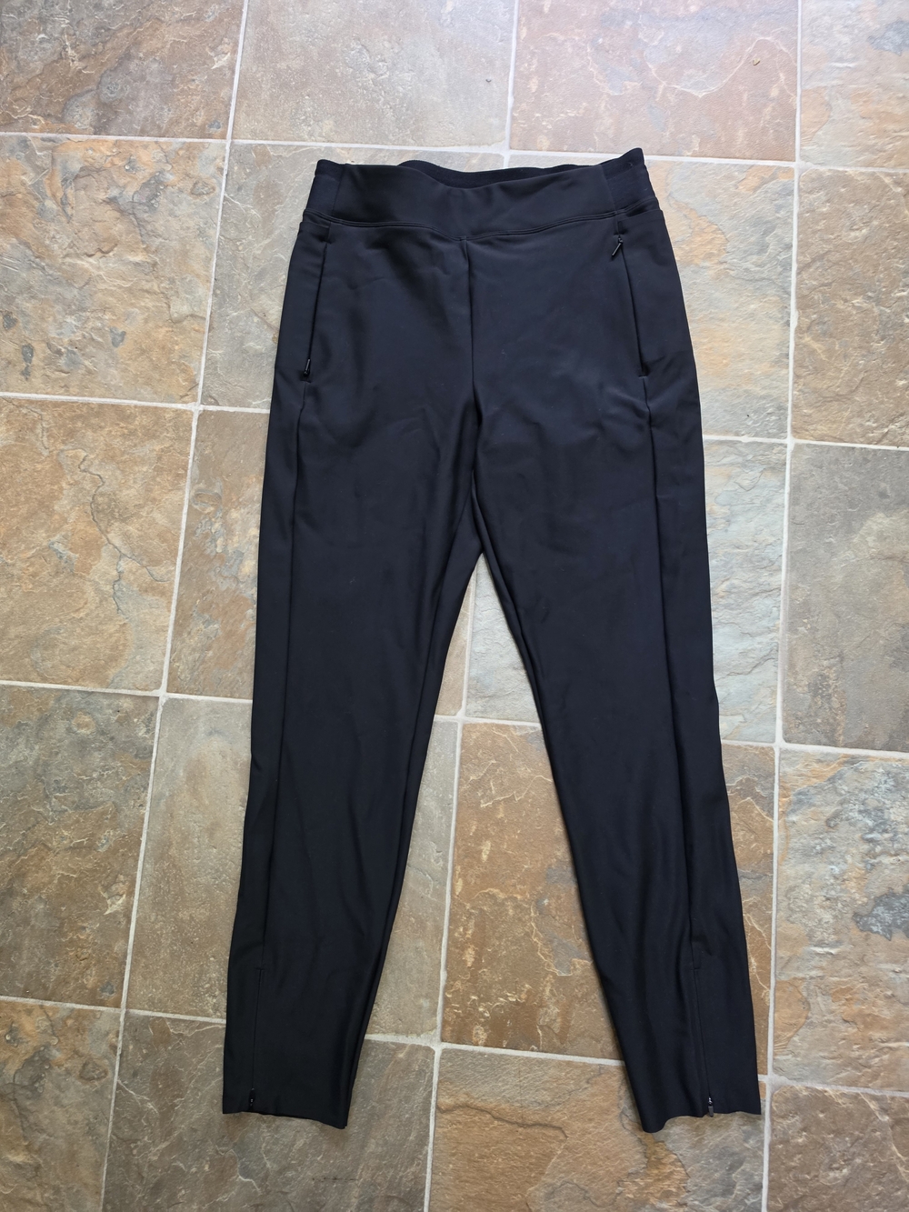 Athleta Black Zip-Detail Jogger Pants